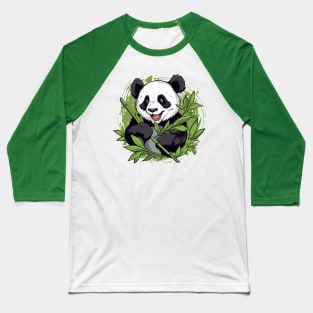 A Panda's Snack Time Baseball T-Shirt